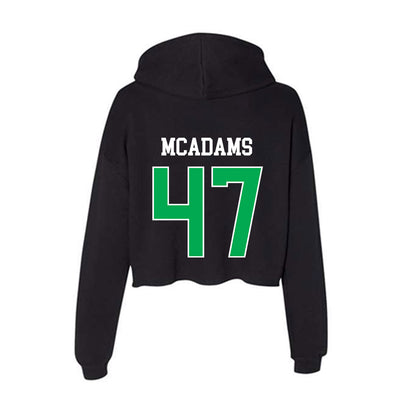 Marshall - NCAA Football : EahJay McAdams - Women's Crop Fleece Hoodie-1