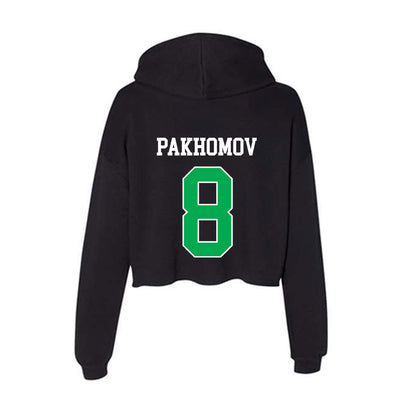 Marshall - NCAA Men's Soccer : Nikita Pakhomov - Women's Crop Fleece Hooded Sweatshirt-1