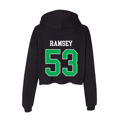 Marshall - NCAA Football : Mason Ramsey - Women's Crop Fleece Hooded Sweatshirt-1