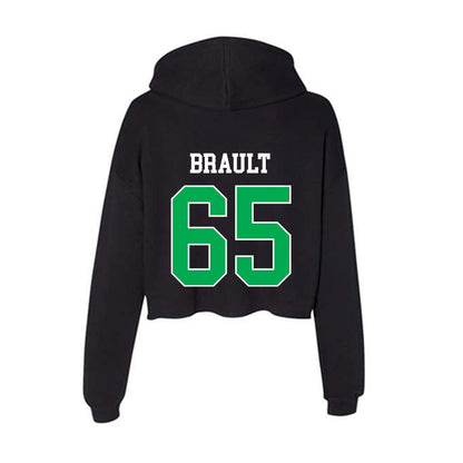 Marshall - NCAA Football : Parker Brault - Women's Crop Fleece Hoodie-1