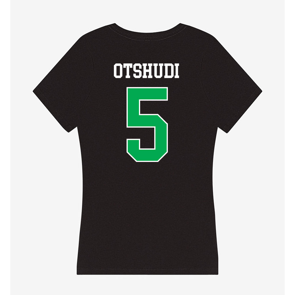 Marshall - NCAA Men's Basketball : Noah Otshudi - Women's V-Neck T-Shirt-1