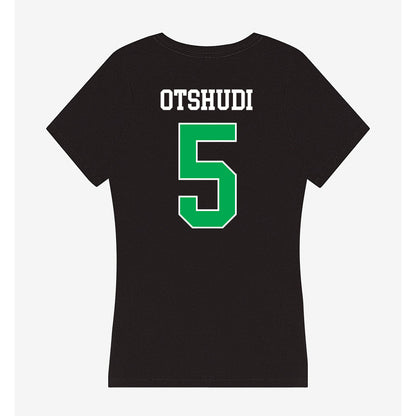 Marshall - NCAA Men's Basketball : Noah Otshudi - Women's V-Neck T-Shirt-1