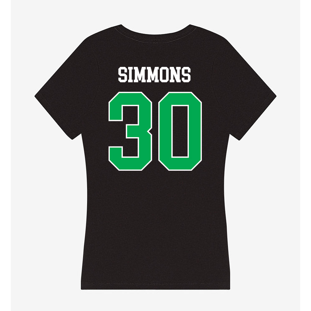 Marshall - NCAA Football : Jaasai Simmons - Women's V-Neck T-Shirt-1
