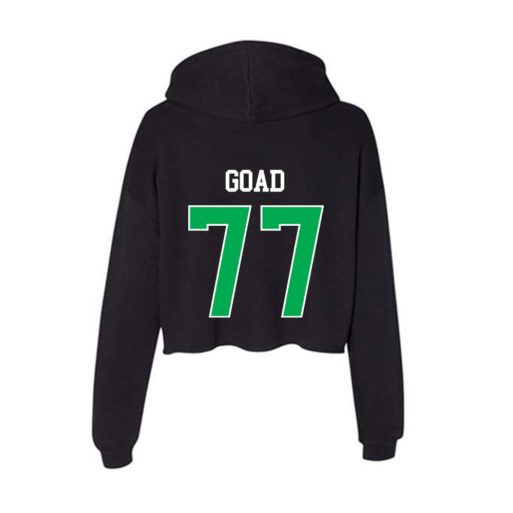 Marshall - NCAA Softball : Jaycie Goad - Women's Crop Fleece Hooded Sweatshirt-1