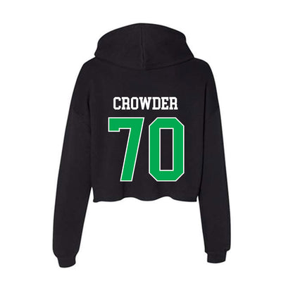 Marshall - NCAA Football : Naquan Crowder - Women's Crop Fleece Hooded Sweatshirt-1