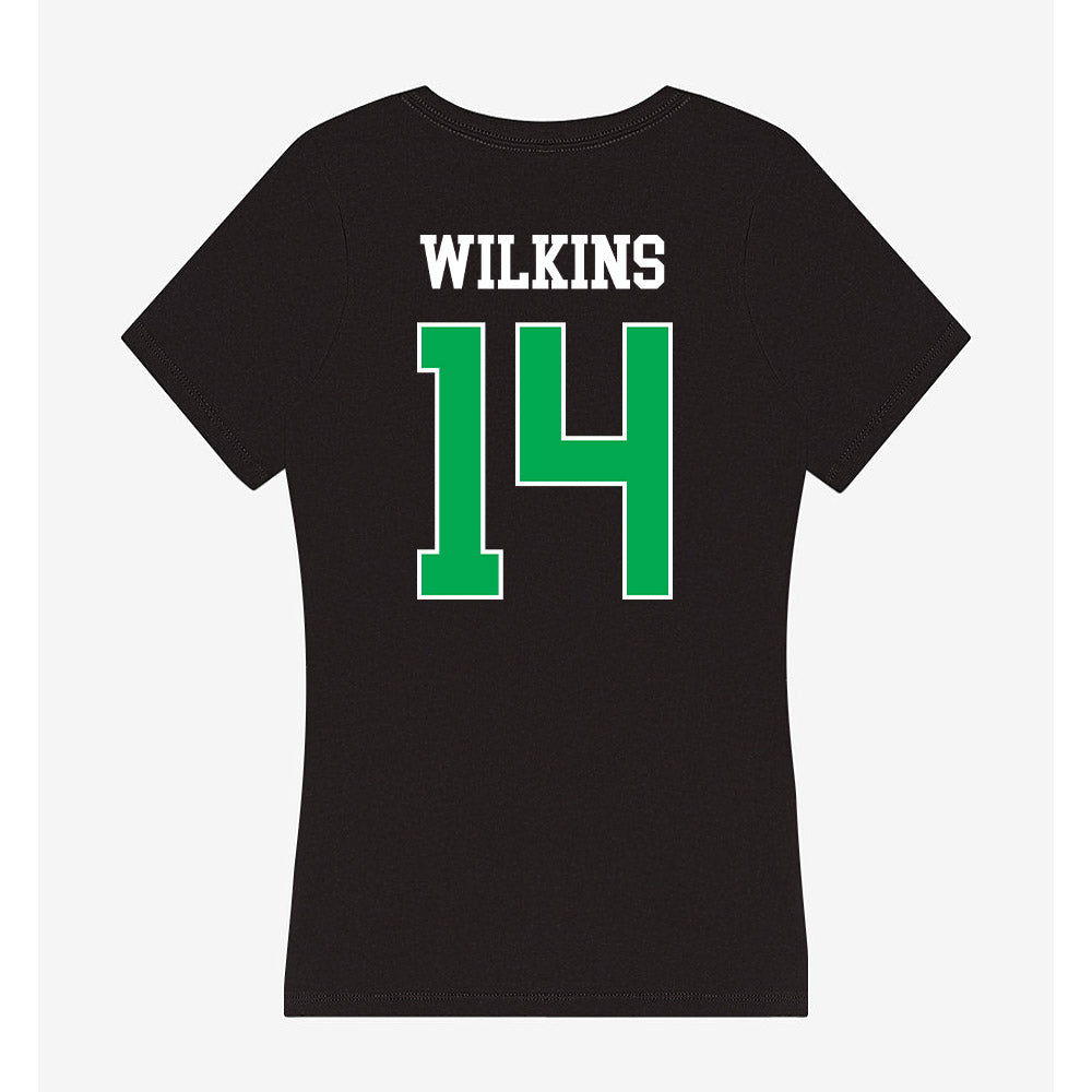 Marshall - NCAA Football : Khalil Wilkins - Women's V-Neck T-Shirt-1