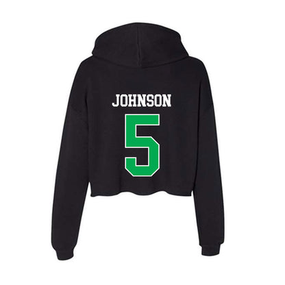 Marshall - NCAA Men's Basketball : DeMarco Johnson - Women's Crop Fleece Hoodie-1