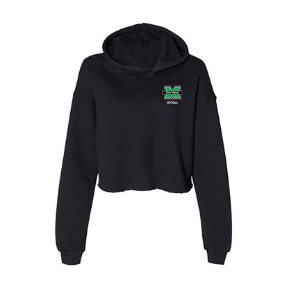 Marshall - NCAA Softball : Ava Blake - Women's Crop Fleece Hoodie-0