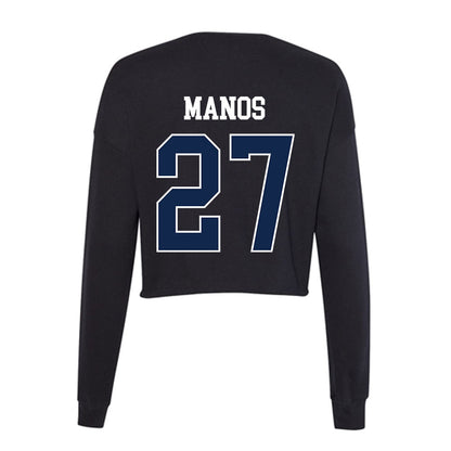 Butler - NCAA Baseball : JJ Manos - Women's Cropped Crew Fleece-1