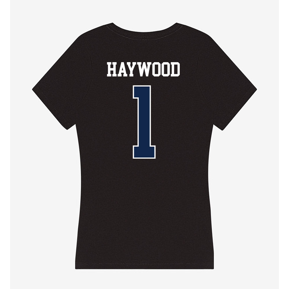 Butler - NCAA Men's Basketball : Evan Haywood - Women's V-Neck T-Shirt-1
