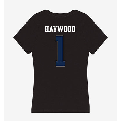 Butler - NCAA Men's Basketball : Evan Haywood - Women's V-Neck T-Shirt-1