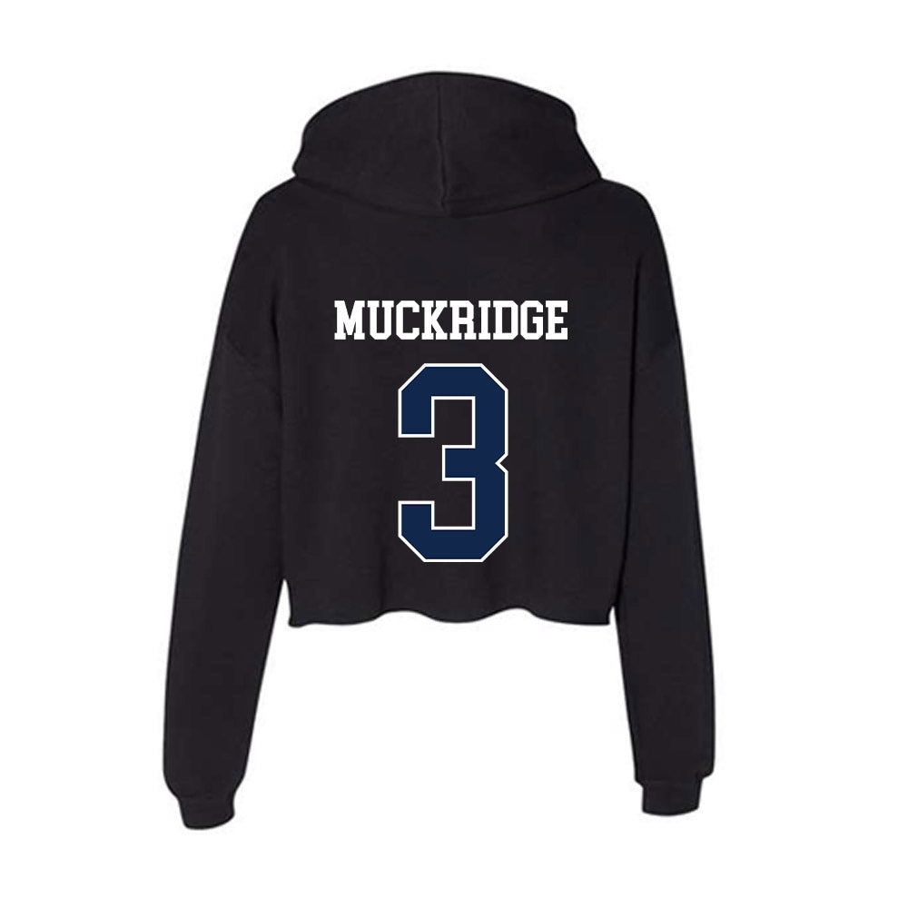 Butler - NCAA Men's Soccer : Evan Muckridge - Women's Crop Fleece Hooded Sweatshirt-1