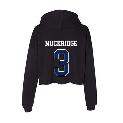 Butler - NCAA Men's Soccer : Evan Muckridge - Women's Crop Fleece Hooded Sweatshirt-1