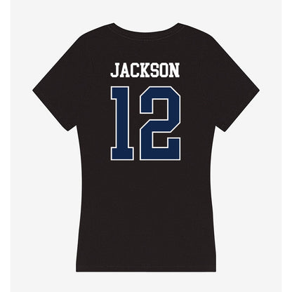 BU - NCAA Women's Basketball : Saniya Jackson - Women's V-Neck T-Shirt-1