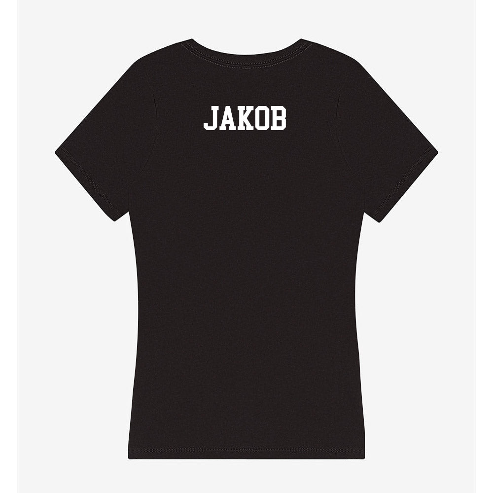Butler - NCAA Women's Swimming & Diving : Edi Jakob - Women's V-Neck T-Shirt-1
