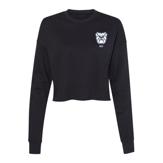 BU - NCAA Men's Golf : Logan Sutto - Women's Cropped Crew Fleece-0