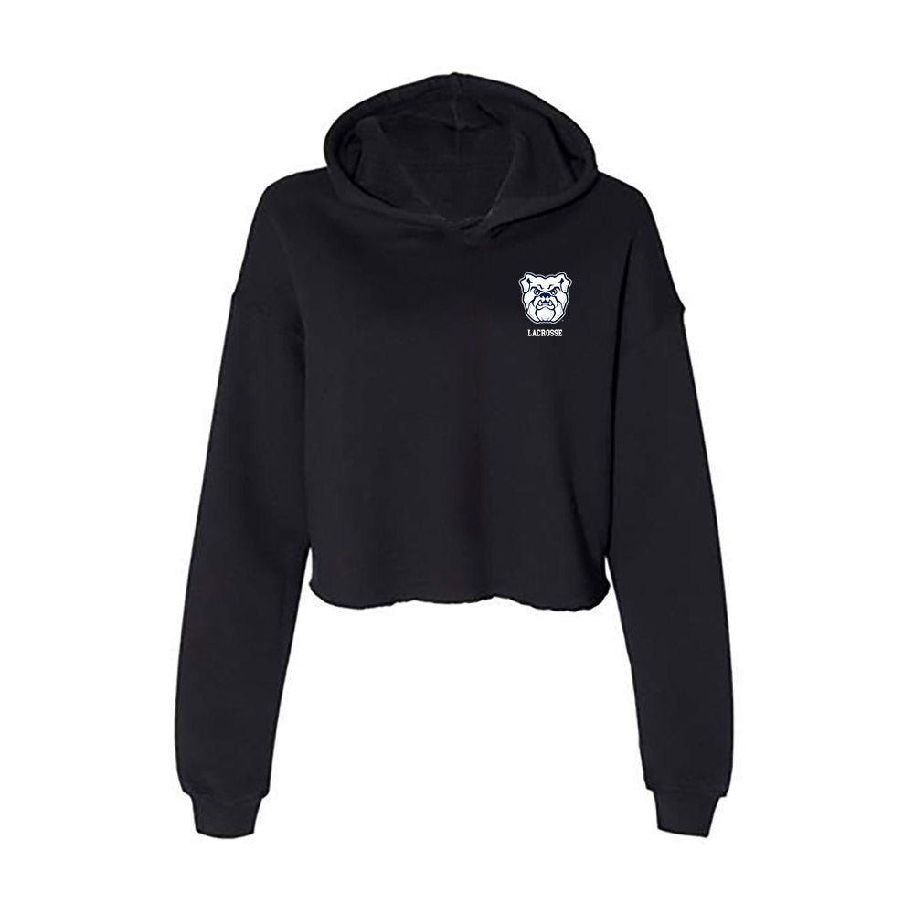 Butler - NCAA Women's Lacrosse : Ryan Kirtley - Women's Crop Fleece Hooded Sweatshirt-0