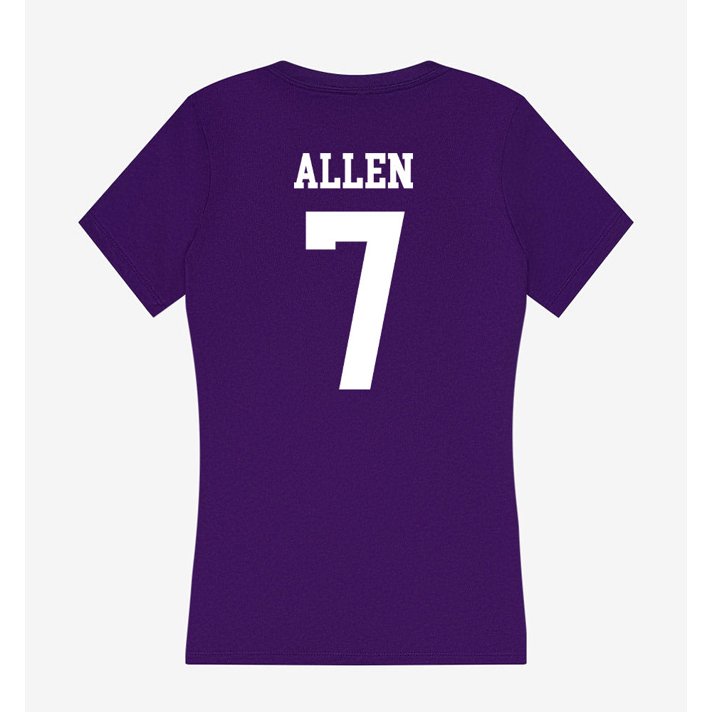 North Alabama - NCAA Women's Soccer : Maddie Allen - Women's V-Neck T-Shirt-1