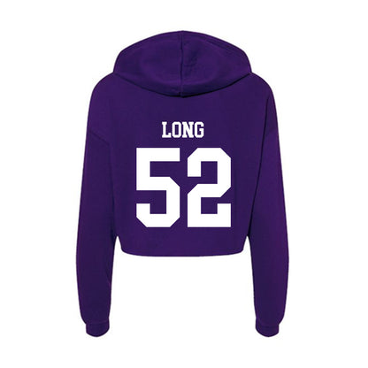 North Alabama - NCAA Football : Eli Long - Women's Crop Fleece Hooded Sweatshirt-1