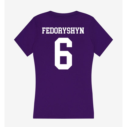 North Alabama - NCAA Men's Tennis : Nazar Fedoryshyn - Women's V-Neck T-Shirt-1