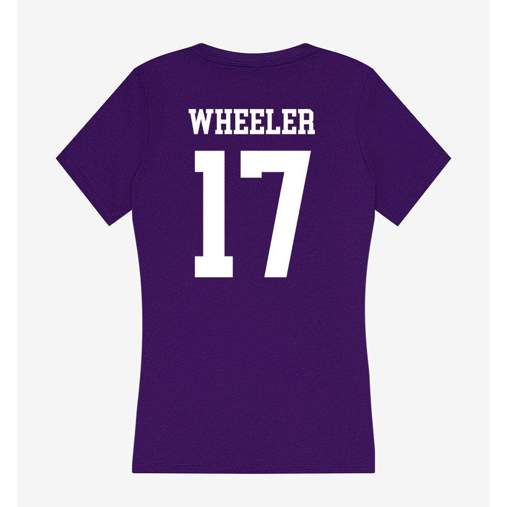 North Alabama - NCAA Softball : Laura Leigh Wheeler - Women's V-Neck T-Shirt-1