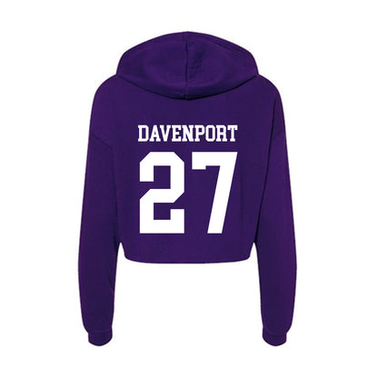 North Alabama - NCAA Baseball : Luke Davenport - Women's Crop Fleece Hoodie-1