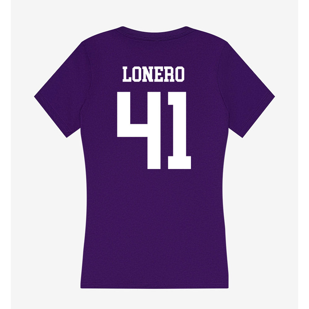 North Alabama - NCAA Baseball : Gio LoNero - Women's V-Neck T-Shirt-1