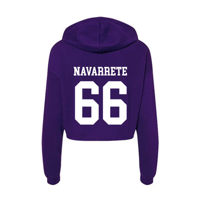 North Alabama - NCAA Football : Julian Navarrete - Women's Crop Fleece Hoodie-1