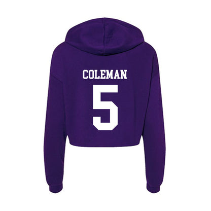 North Alabama - NCAA Baseball : Dylan Coleman - Women's Crop Fleece Hoodie-1