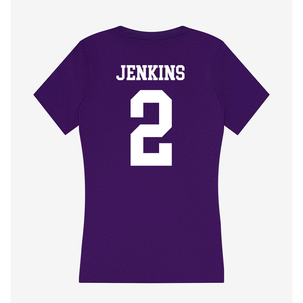North Alabama - NCAA Baseball : Leighton Jenkins - Women's V-Neck T-Shirt-1