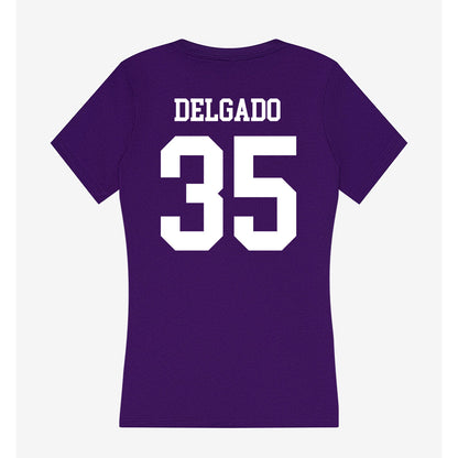North Alabama - NCAA Baseball : Matthew Delgado - Women's V-Neck T-Shirt-1