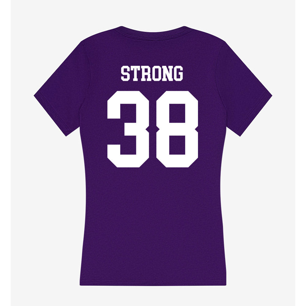 North Alabama - NCAA Football : Nic Strong - Women's V-Neck T-Shirt-1