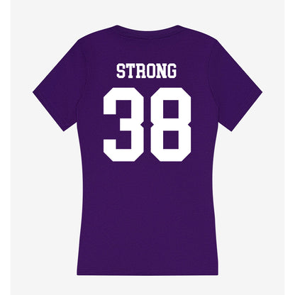 North Alabama - NCAA Football : Nic Strong - Women's V-Neck T-Shirt-1