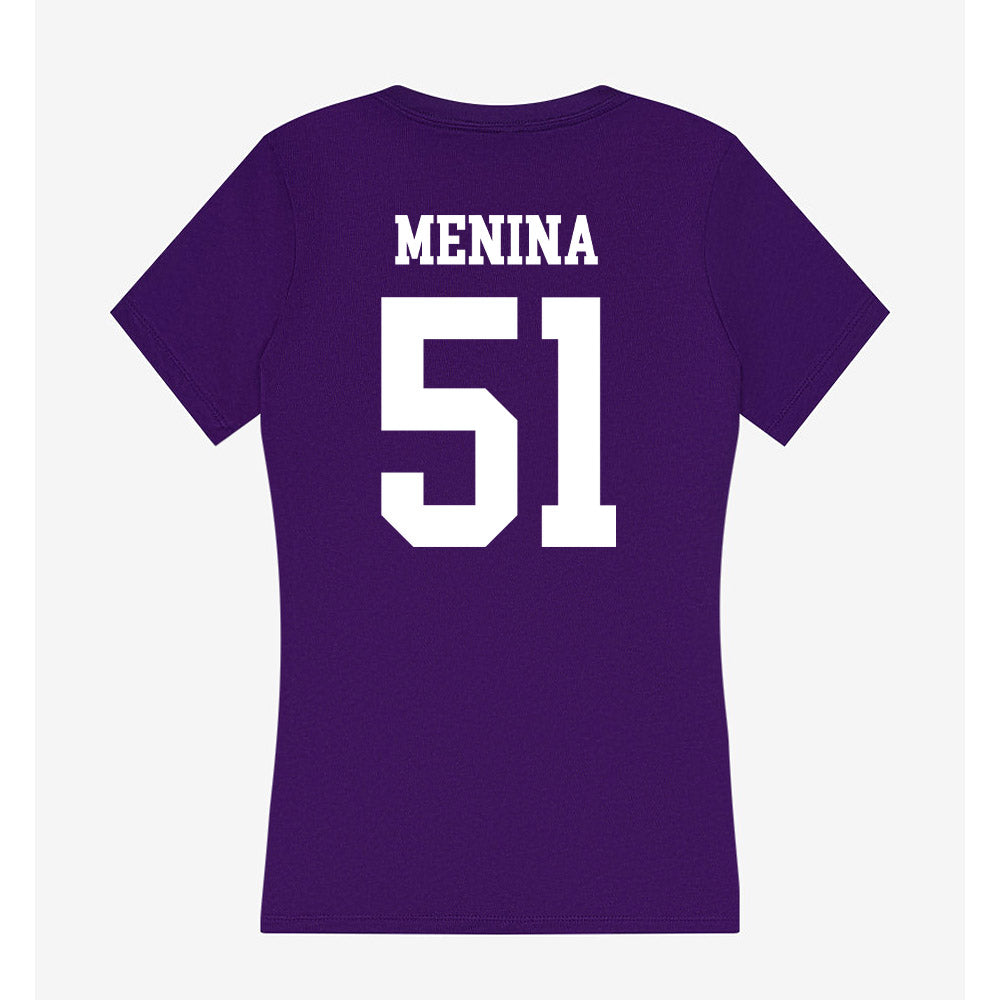 North Alabama - NCAA Baseball : Caleb Menina - Women's V-Neck T-Shirt-1