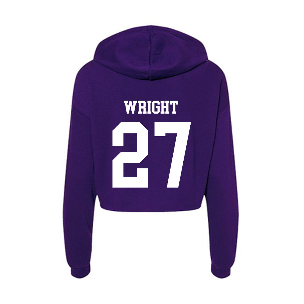North Alabama - NCAA Softball : Claire Wright - Women's Crop Fleece Hoodie-1