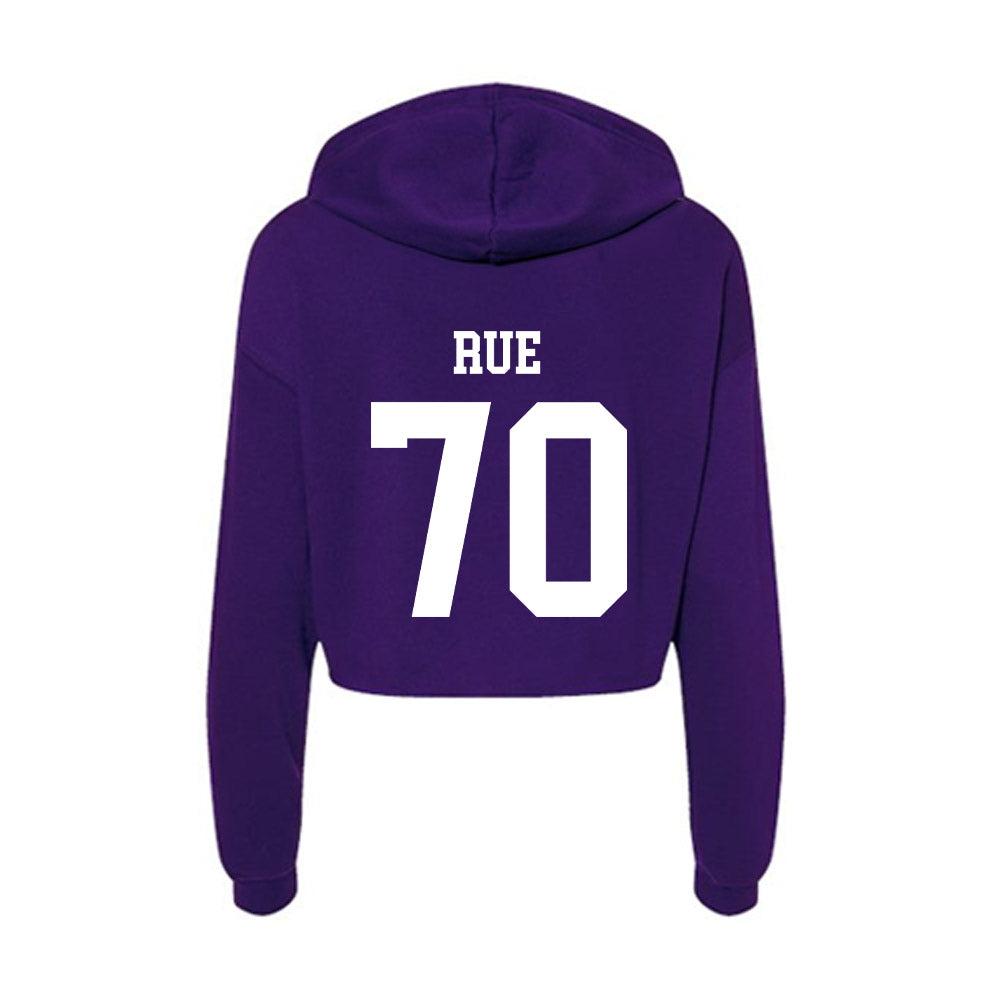 North Alabama - NCAA Football : Isaac Rue - Women's Crop Fleece Hooded Sweatshirt-1