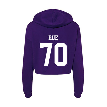 North Alabama - NCAA Football : Isaac Rue - Women's Crop Fleece Hooded Sweatshirt-1