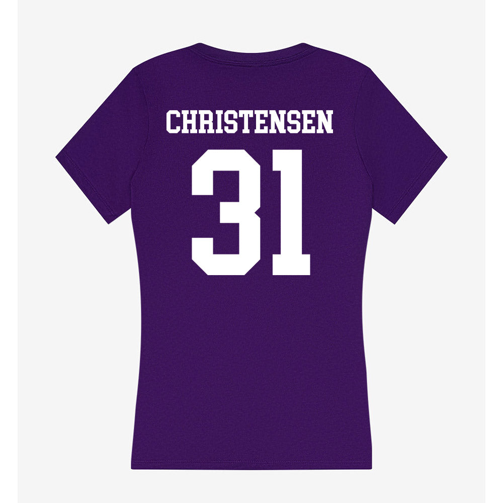 North Alabama - NCAA Football : Micah Christensen - Women's V-Neck T-Shirt-1