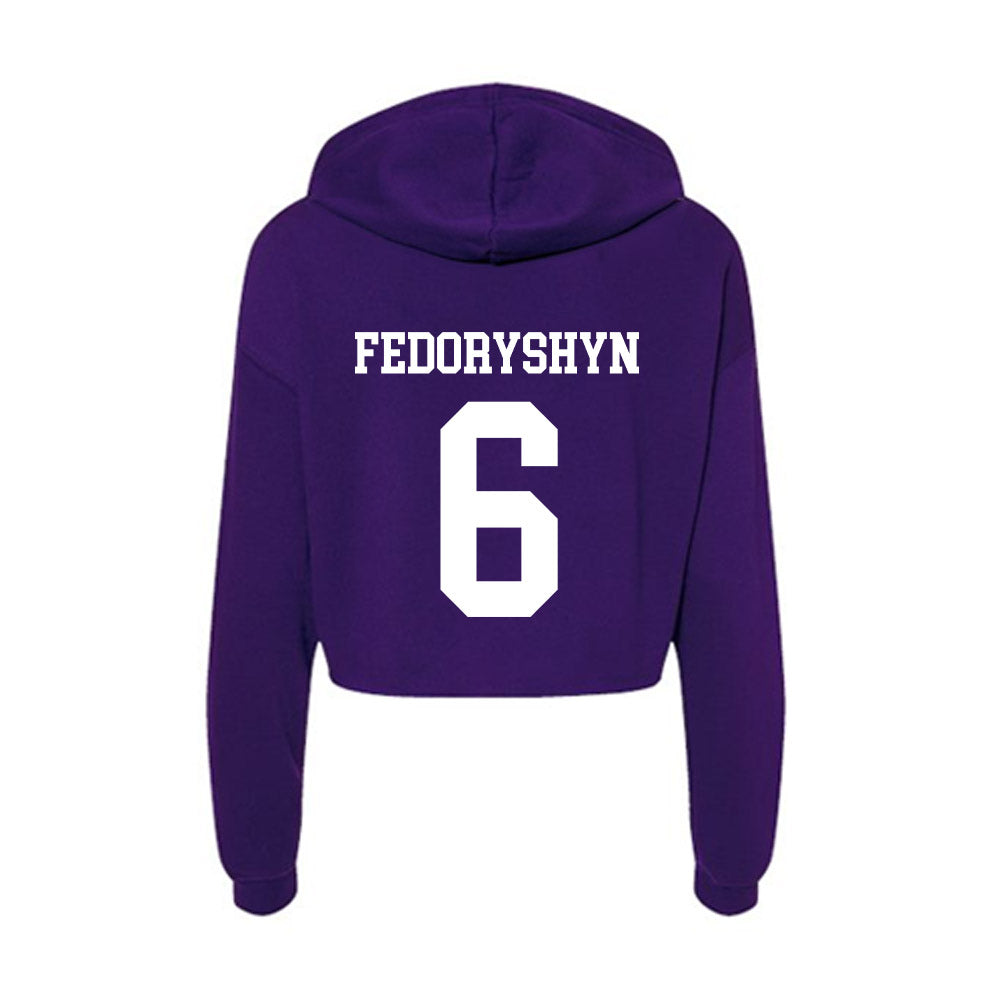 North Alabama - NCAA Men's Tennis : Nazar Fedoryshyn - Women's Crop Fleece Hoodie-1