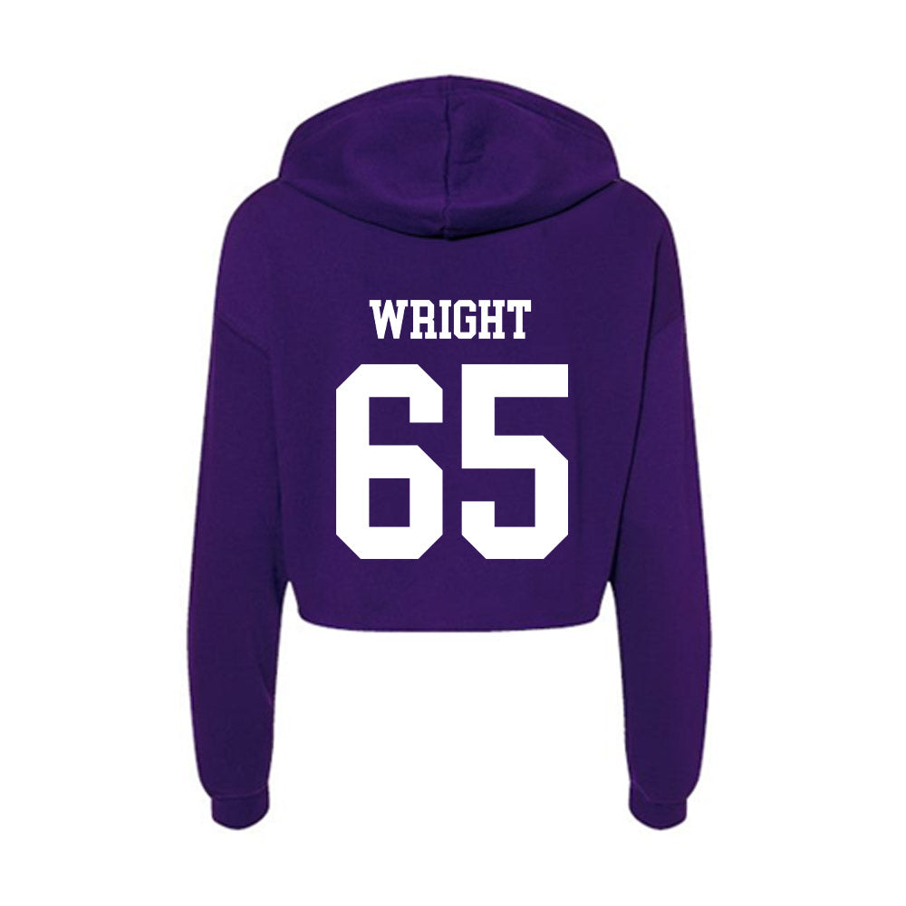 North Alabama - NCAA Football : Collin Wright - Women's Crop Fleece Hoodie-1