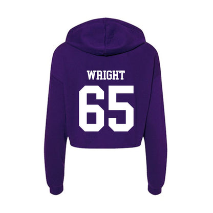 North Alabama - NCAA Football : Collin Wright - Women's Crop Fleece Hoodie-1