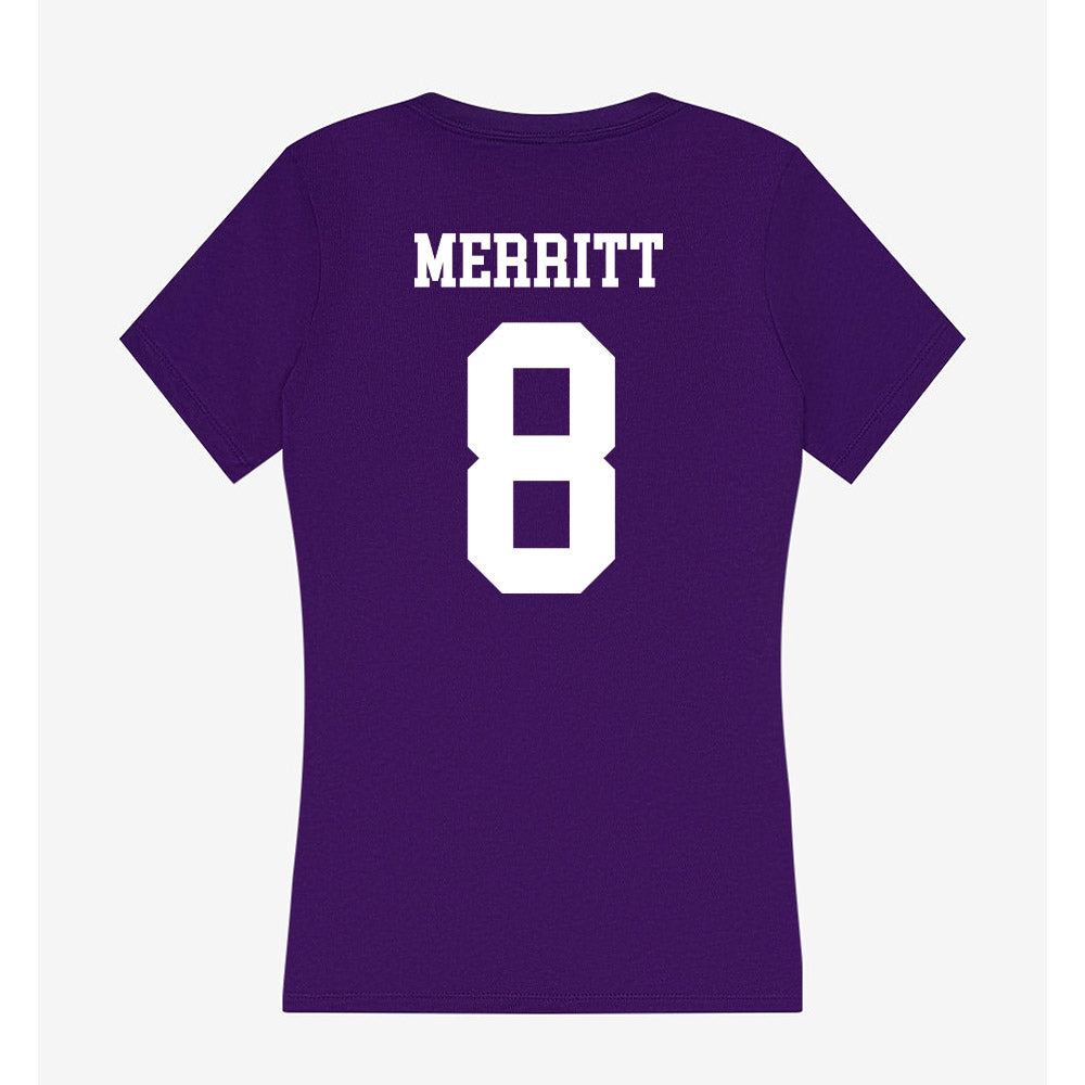 North Alabama - NCAA Softball : Holly Merritt - Women's V-Neck T-Shirt-1
