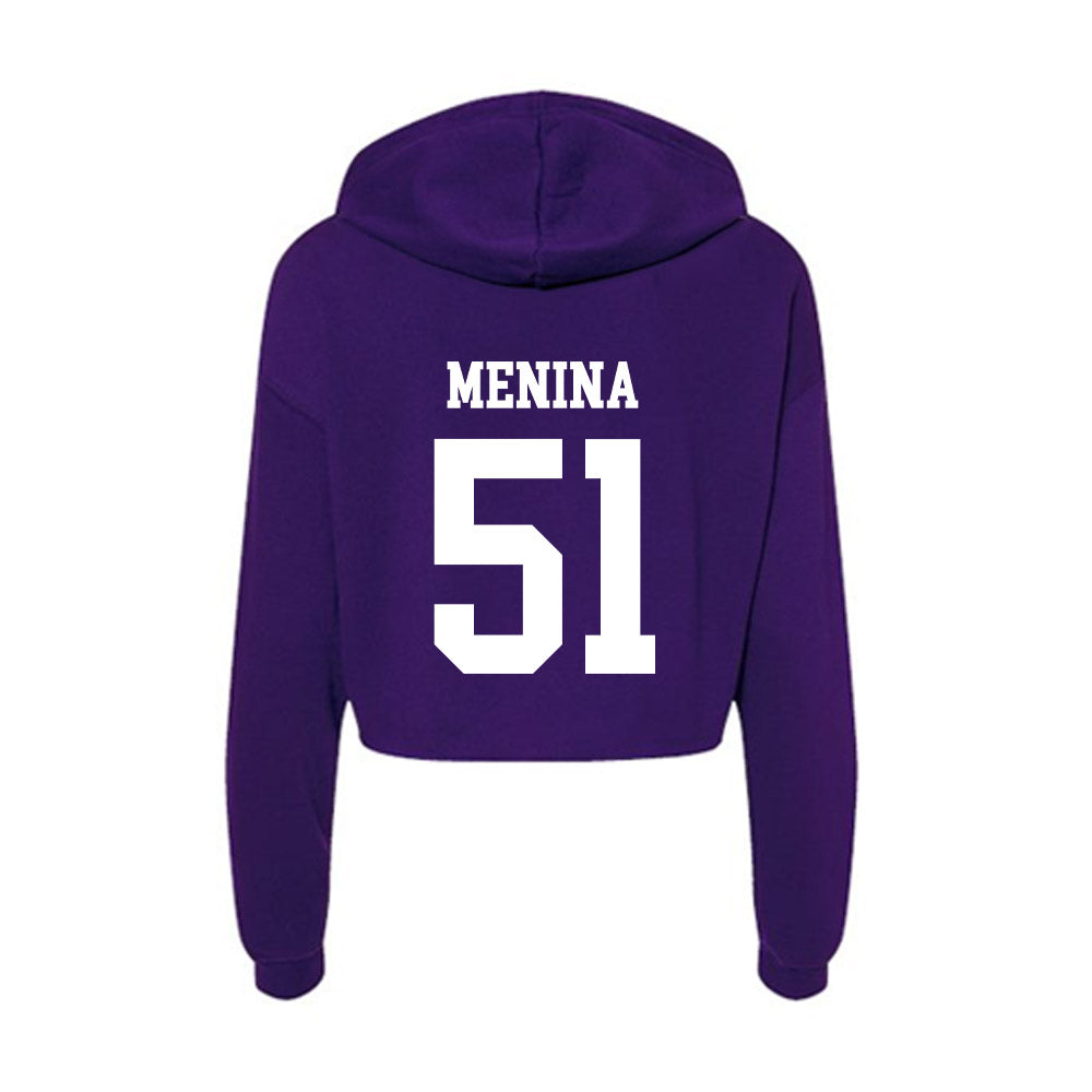 North Alabama - NCAA Baseball : Caleb Menina - Women's Crop Fleece Hoodie-1