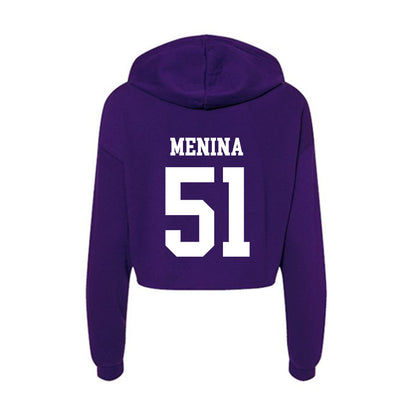 North Alabama - NCAA Baseball : Caleb Menina - Women's Crop Fleece Hoodie-1