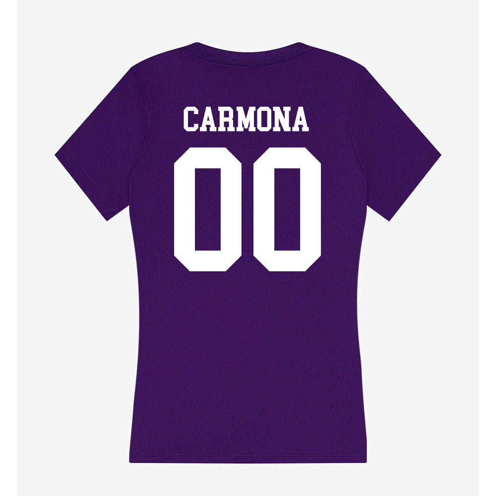 North Alabama - NCAA Baseball : Carlos Carmona - Women's V-Neck T-Shirt-1