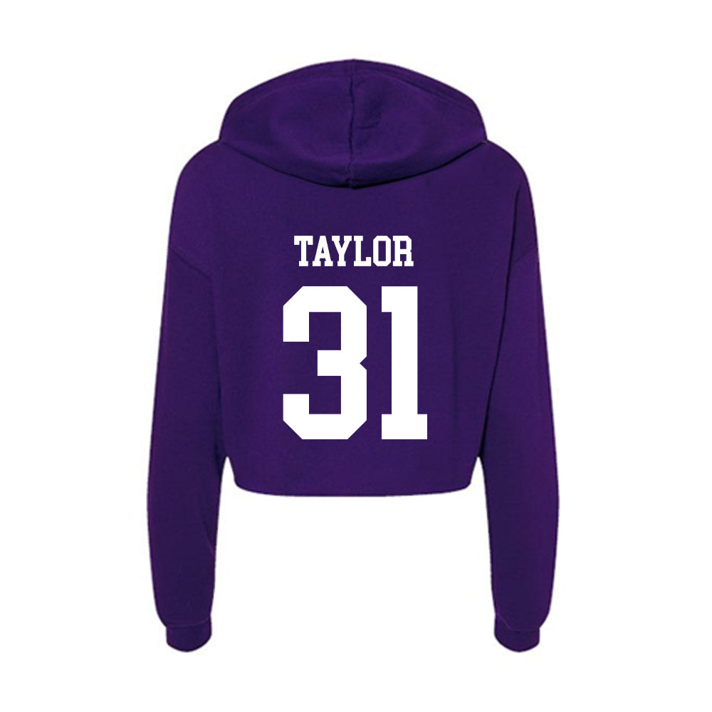 North Alabama - NCAA Football : John Taylor - Women's Crop Fleece Hoodie-1