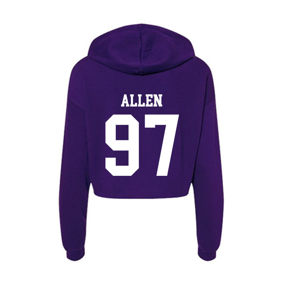 North Alabama - NCAA Football : Trace Allen - Women's Crop Fleece Hoodie-1