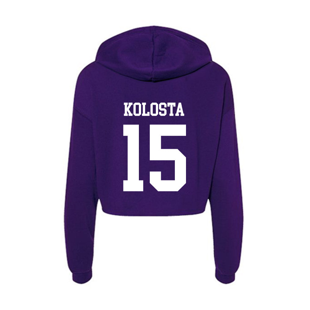 North Alabama - NCAA Women's Volleyball : Jenna Kolosta - Women's Crop Fleece Hoodie-1