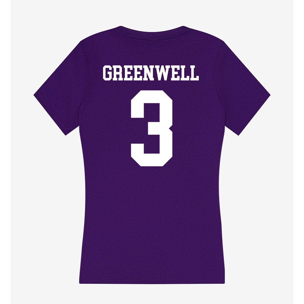 North Alabama - NCAA Women's Volleyball : Ally Greenwell - Women's V-Neck T-Shirt-1