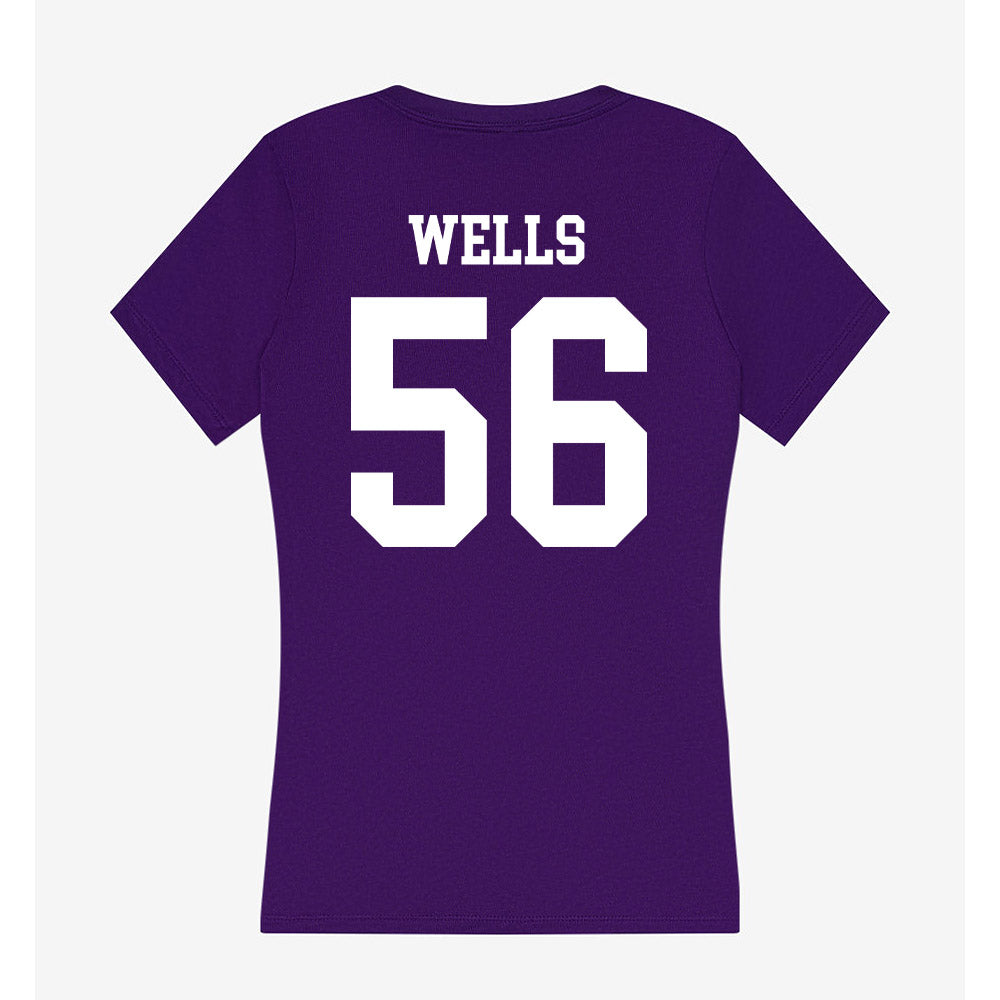 North Alabama - NCAA Football : Matthew Wells - Women's V-Neck T-Shirt-1